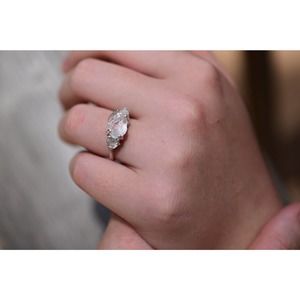 Alternative Engagement Ring Raw rustic Boho Promise Ring dainty unique s…